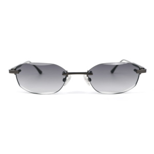 Luxury Rimless Diamond Cut Oval Sunglasses Wholesale