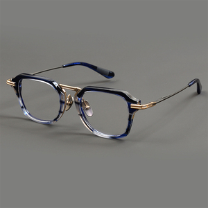 TFB 2025 Titanium Acetate Square Tortoise Unisex High Quality Stylish Hot New Wholesale Full-Rim Eyeglasses Frames for All Face